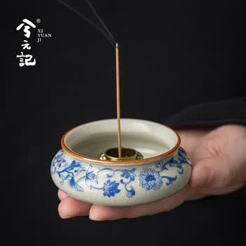 三足青花香炉价格报价行情- 京东
