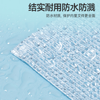齐心（COMIX）10只A4文件袋透明拉链袋小学生科目分类袋办公资料袋试卷票据收纳拉边袋网格塑料考试文具袋EA1054