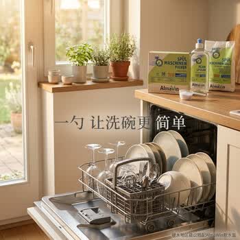 almawin洗碗机专用洗涤剂洗涤粉除菌除油家用德国进口1250g/盒