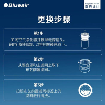 布鲁雅尔空气净化器过滤网滤芯 适用3650i前置滤网 多色可选可水洗 湖涧绿【配件】