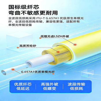 山泽 光纤跳线 LC-LC工程电信级单模双芯3.0线径UPC光纤尾纤 阻燃低烟无卤 机房光纤线 10米G1-LCLC10