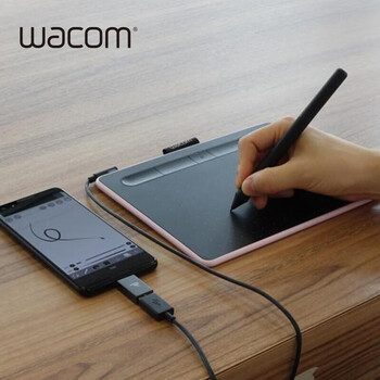 Wacom 数位板 手绘板 手写板连电脑手机电子绘画板 蓝牙写字板教学网课CTL-6100WLA/K0-F黑色中号
