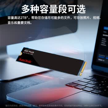 闪迪（SanDisk）1TB SSD固态硬盘3200MB/s读速PLUS性能加强M.2接口NVMe协议PCIe3.0高速笔记本大容量扩容电脑2280