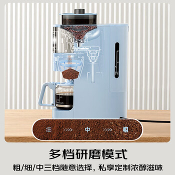 松下（Panasonic）美式咖啡机全自动研磨一体三合一家用小型豆粉两用一键清洁智能保温磨豆机NC-A702KSQ