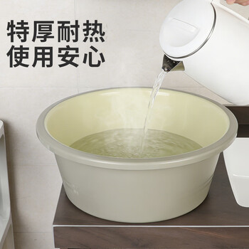 福爱家洗脸盆特厚38cm洗衣盆洗脚盆学生宿舍泡脚盆塑料盆茶绿单只装 福爱家洗脸盆特厚38cm洗衣盆洗脚盆学生宿舍泡脚盆塑料盆茶绿单只装