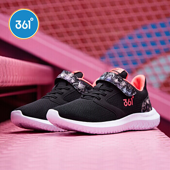 361童鞋女童跑鞋2020年秋季新品中大童女休闲鞋儿童运动鞋子r碳黑33