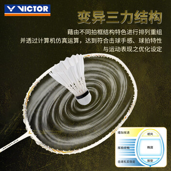 威克多（VICTOR）胜利羽毛球拍全碳素轻量高磅猎鹰白金小隼TK-HAWK 5U【空拍】