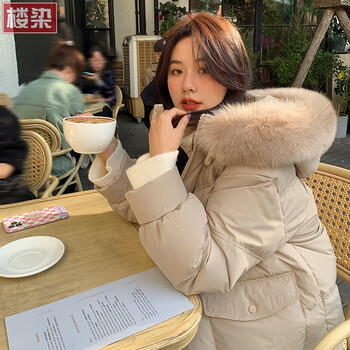 楼染风衣羽绒服服女2022年新款中长款时尚洋气设计感小众加厚冬季