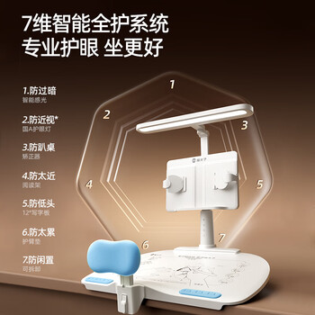 猫太子黄金12°国AA护眼灯坐姿矫正器儿童矫正神器写字姿势纠正器小学生写作业防近视低头桌面阅读支架