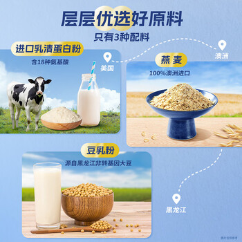 桂格（QUAKER）乳清蛋白燕麦片630克（35g*18袋）添加进口乳清蛋白 含牛乳