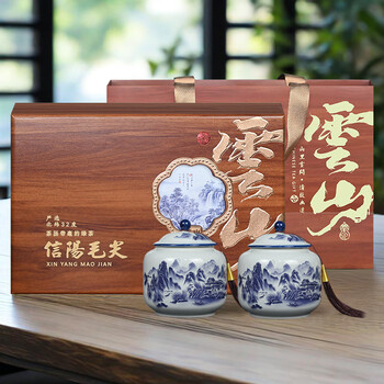 五月溪信阳毛尖2026新茶绿茶春茶明前特级嫩芽200g瓷罐茶叶礼盒送礼长辈