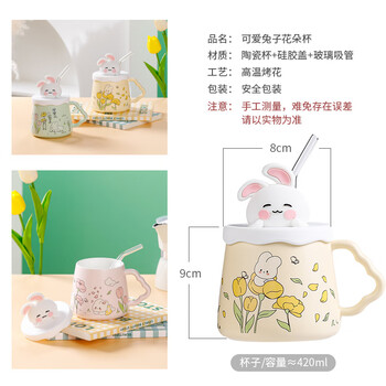 PAKCHOICE马克杯陶瓷带盖高颜值杯子送闺蜜女生日礼物送闺蜜办公室吸管杯子 PAKCHOICE马克杯陶瓷带盖高颜值杯子送闺蜜女生日礼物送闺蜜办公室吸管杯子