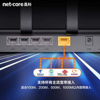 磊科（netcore）N3双千兆无线路由器 5G双频1200M 智能高速穿墙wifi 家用中小户型全屋覆盖 信号中继 儿童上网控制