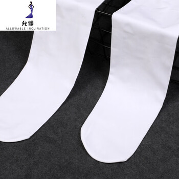 男带j丝袜情趣薄丝滑性感连裤袜诱惑连体恋足飞机袜白色开口款建议100