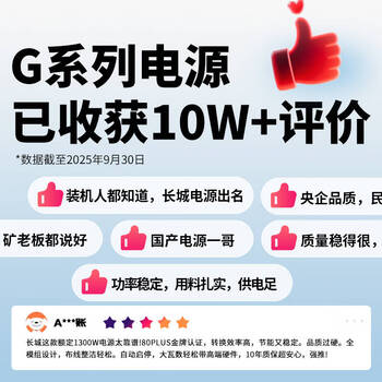 长城（Great Wall）额定1300W G13金牌全模组电源（ATX3.1标准/原生PCIe5.1接口/自动启停/单路12V/5090）