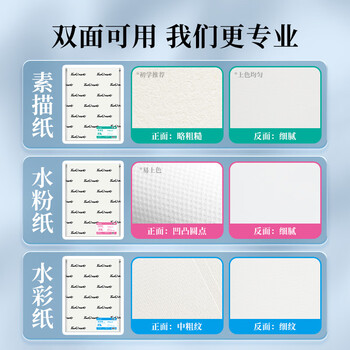 Touch marktouchmark素描纸8K20张160g专业绘画水彩纸水粉画纸学生动漫手绘上色写生绘画素描专用纸