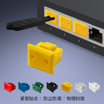 索厉网口锁 可拆卸网口塞/RJ45端口锁/电脑交换机工控机/下单备注颜色500个+20把钥匙【厂家直发】