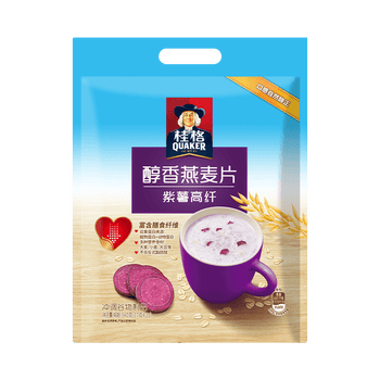桂格(QUAKER)紫薯高纤燕麦片540g(27g*20袋)营养早餐 桂格(QUAKER)紫薯高纤燕麦片540g(27g*20袋)营养早餐