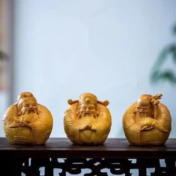 黄杨木雕福禄寿图片- 京东