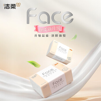 洁柔抽纸Face百花香味3层120抽18包整箱-PR073-18E 可湿水面巾纸