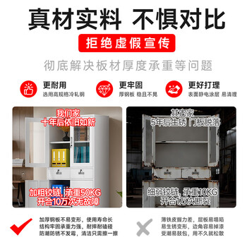 中伟（ZHONGWEI）储物柜文件柜办公钢制铁皮柜资料柜档案柜中二斗文件柜