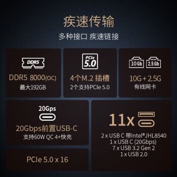 华硕ProArt X670E-CREATOR WIFI主板 支持 CPU 7950X/7900X (AMD X670E/socket AM5) 