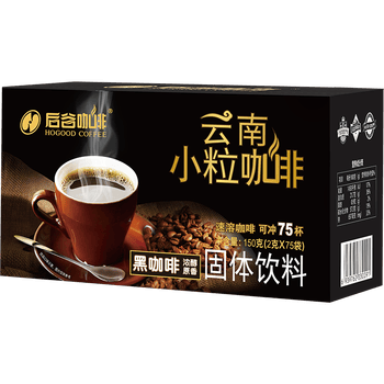 后谷小粒咖啡 精品黑咖啡美式0蔗糖咖啡因零脂运动健身75杯150g