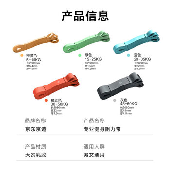 京东京造 弹力带阻力带 男女健身力量训练康复训练瑜伽拉伸训练