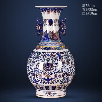 青花瓷玉壶春瓶型号规格- 京东