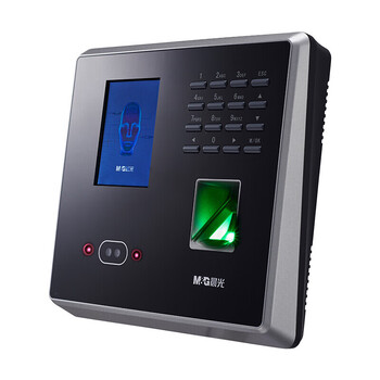 晨光(M&G)AEQ96709人脸指纹混合识别考勤机 免软件安装无接触打卡 面部脸部识别指纹一体机刷脸打卡机
