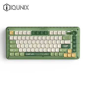 IQUNIX ZX75露营 机械键盘 三模热插拔客制化键盘 无线蓝牙游戏键盘 81键电脑键盘 cherry茶轴RGB版实付899.00元