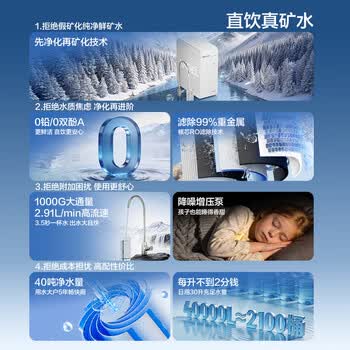 安吉尔净水器魔方Pro2900厨房专用RO长效反渗透直饮一体净饮水机接自来水厨下式瞬时1200G 安吉尔净水器魔方Pro2900厨房专用RO长效反渗透直饮一体净饮水机接自来水厨下式瞬时1200G