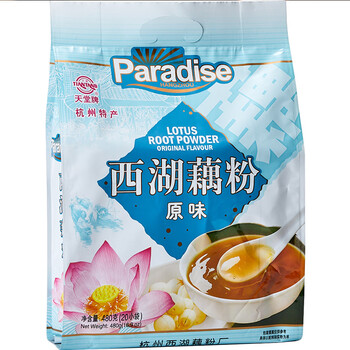 天堂牌西湖藕粉原味即冲即食速溶早餐代餐粉杭州特产西湖藕粉480g袋装