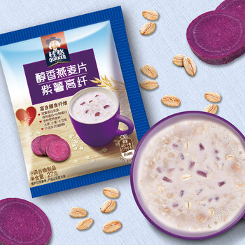 桂格（QUAKER）紫薯高纤燕麦片540g（27g*20袋）新西兰进口奶源 营养早餐