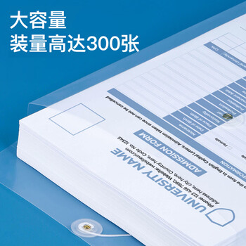 齐心（COMIX）10个装 A4透明绕绳档案袋/文件袋/资料袋 竖式 白色 办公文具EA6001-10
