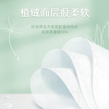 舒洁湿厕纸100抽*3包家庭装洋甘菊+芦荟精华洁厕湿巾湿纸巾厕纸