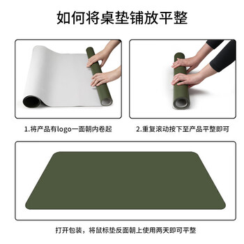 BUBM 鼠标垫中号办公室桌垫笔记本电脑垫键盘垫写字台桌垫游戏家用垫防水支持大货定制 墨绿色中号单面