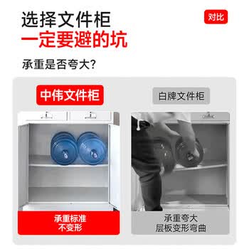 中伟（ZHONGWEI）文件柜办公柜钢制铁皮柜资料柜档案柜储物柜通体玻璃文件柜