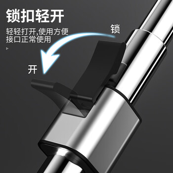 百家好世免手洗旋转拖把杆不锈钢杆盘套装 不含拖把头
