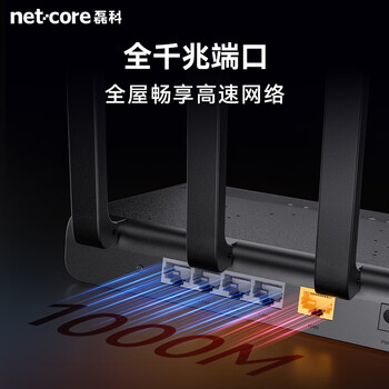 磊科（netcore）N3双千兆无线路由器 5G双频1200M 智能高速穿墙wifi 家用中小户型全屋覆盖 信号中继 儿童上网控制