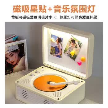 YEARS STAY时光岁月一体式CD机发烧友专辑播放器复古CD播放机唱片机桌面蓝牙音响音箱cd机生日礼物浅紫SG1996