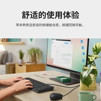 罗技（Logitech）K106 【企业级】有线商务办公键盘 USB接口电脑笔记本键盘 即插即用全尺寸键盘 黑色【团单优惠】