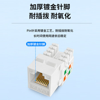 博扬（BOYANG）六类网络模块 工程级打线式信息模块 (50μ镀金)CAT6网线RJ45连接头 BY-RJ45-MK6E