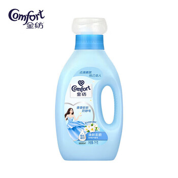 金纺 柔顺剂 清新柔顺瓶装1kg+400g*2袋补充装(香型随机) 3.6斤