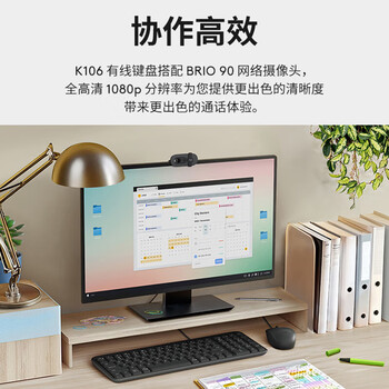 罗技（Logitech）K106 【企业级】有线商务办公键盘 USB接口电脑笔记本键盘 即插即用全尺寸键盘 黑色【团单优惠】