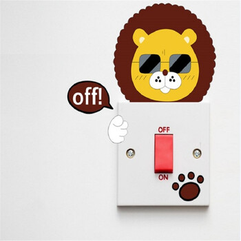 欧仕图 卡通动物开关贴 可移除时尚创意客厅卧室多种小动物开关贴 小