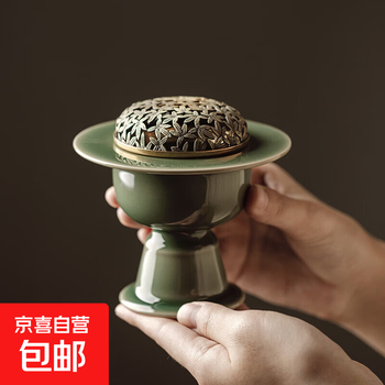 龙泉窑瓷香炉- 京东