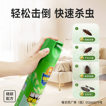 超威杀虫剂喷雾500ml*2瓶基孔肯雅热跳蚤苍蝇臭虫飞虫蟑螂蚂蚁药薄荷