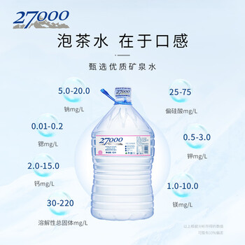 27000澳洲进口饮用水天然矿泉水 12L*1 桶装泡茶水 27000澳洲进口饮用水天然矿泉水 12L*1 桶装泡茶水
