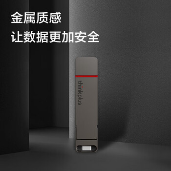 联想ThinkPlus 256GB固态优盘 高达500MB/S 双接口USB/Type-c手机高速大容量办公U盘 TU200Pro